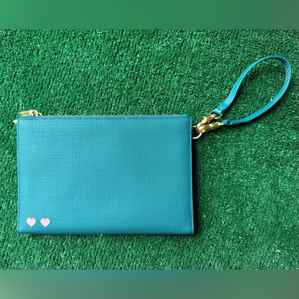 Dagne Dover Teal Wristlet Clutch